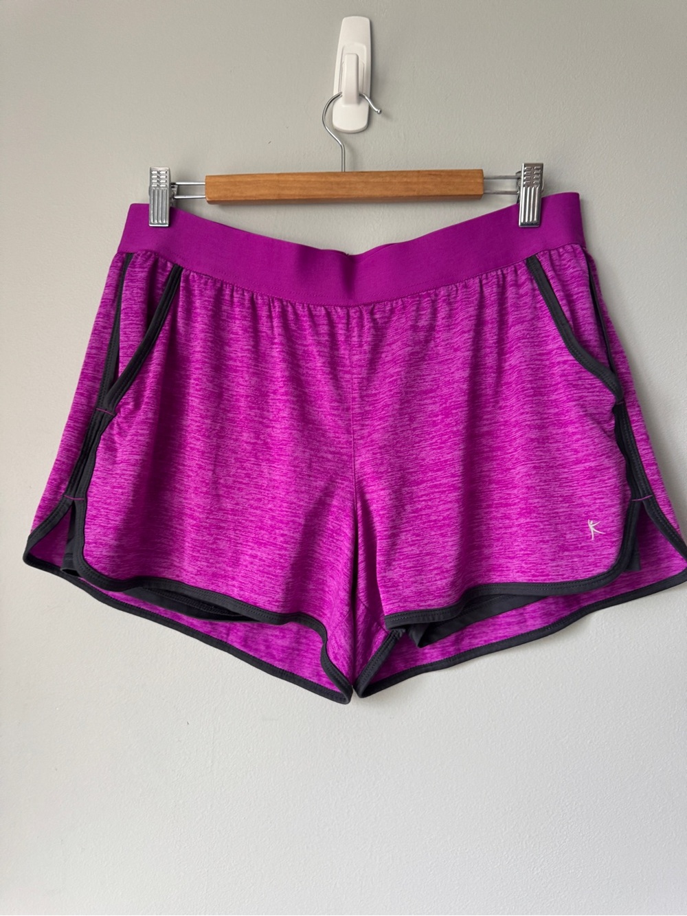 Danskin Magenta Athletic Shorts with Black Trim